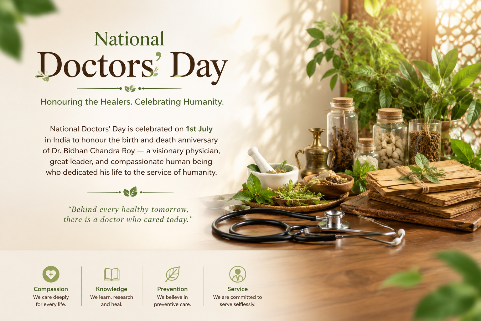 National Doctors' Day at Arogyanivesh – Dr. Nilesh Dhavale and Dr. Vaishnavi Potnis-Dhavale promoting compassionate Ayurvedic healthcare and holistic wellness