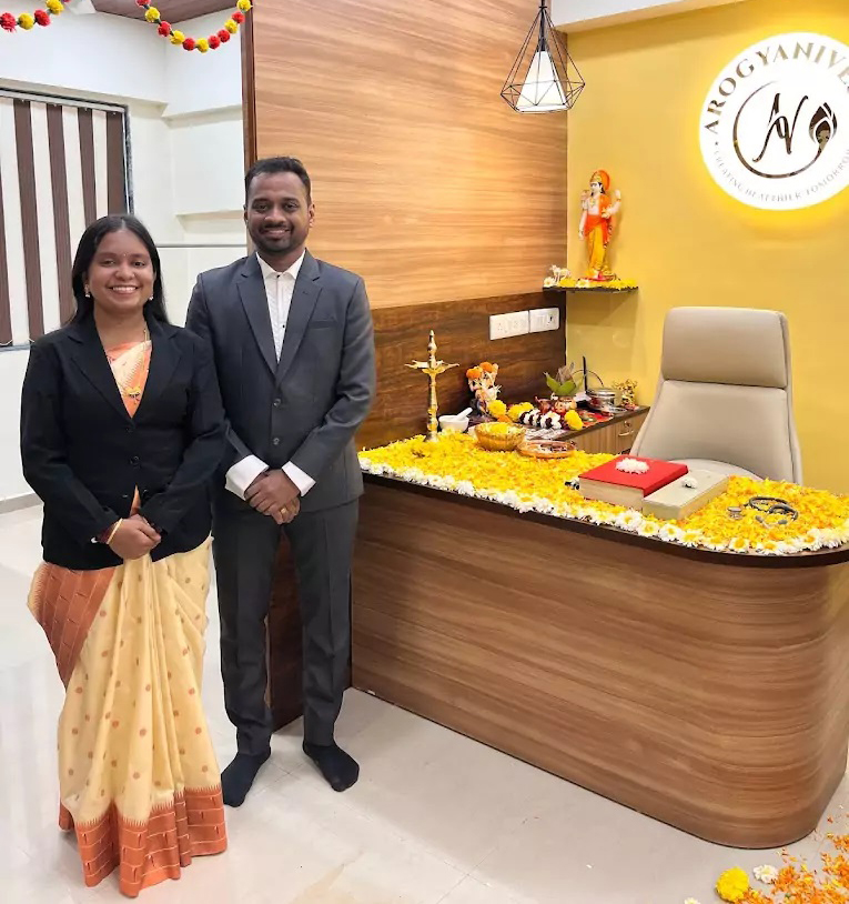 Inside Arogyanivesh Ayurvedic clinic in Andheri West Mumbai